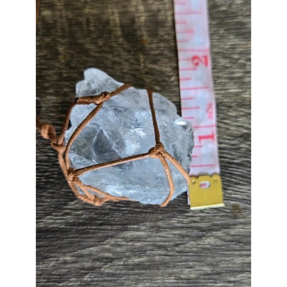 Raw clear quartz fashion acrylic necklace
